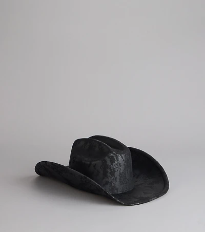 Midnight Outlaw Distressed Cowboy Hat