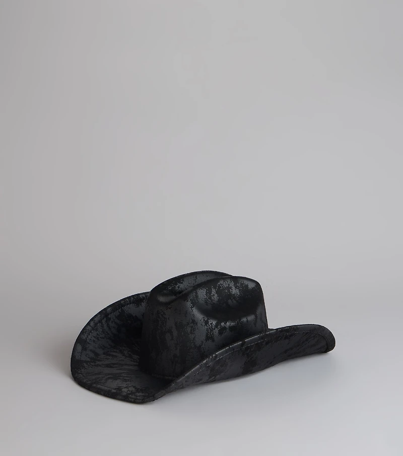 Midnight Outlaw Distressed Cowboy Hat