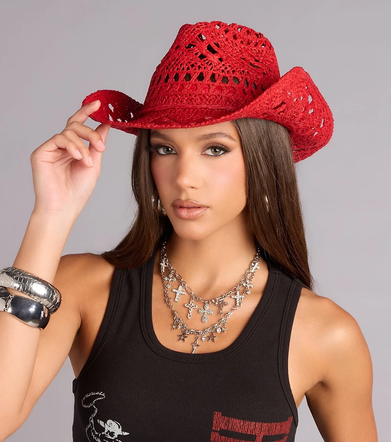 Rodeo Ready Straw Cowboy Hat