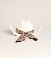 Western Kisses Scarf Trim Cowboy Hat