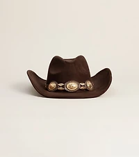 Bold Western Faux Suede Cowboy Hat