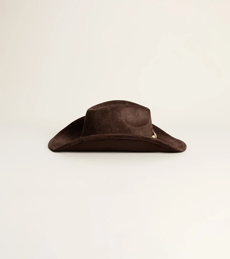 Bold Western Faux Suede Cowboy Hat