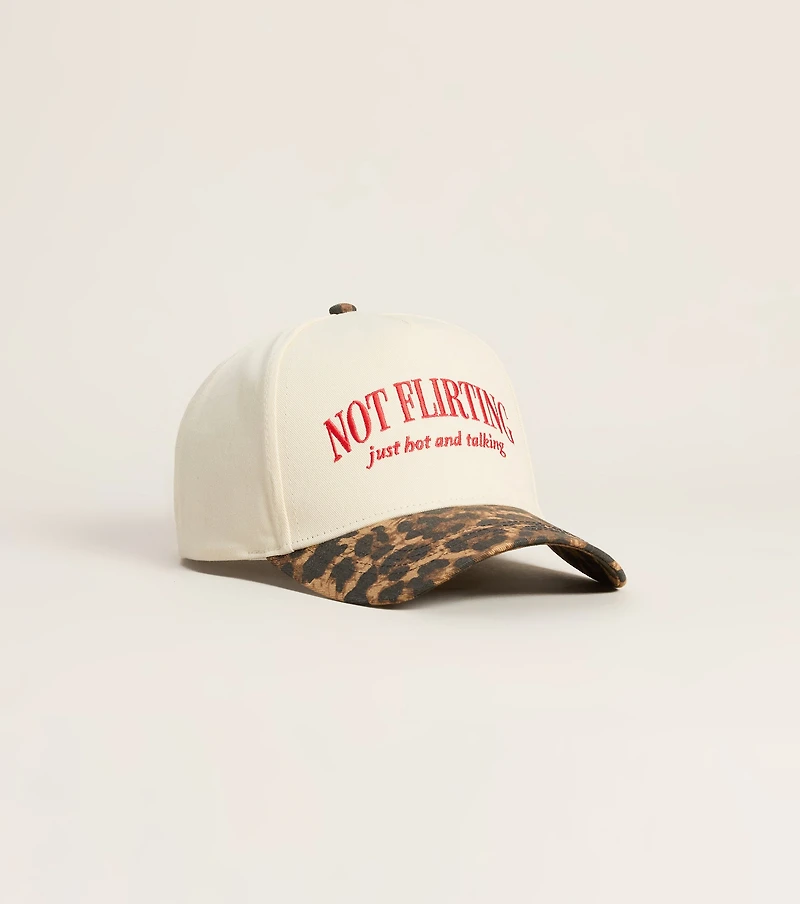 No Flirting Leopard Baseball Hat