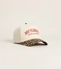 No Flirting Leopard Baseball Hat