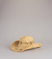 Sunlit Fringe Straw Cowboy Hat