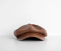 Faux Leather Cabby