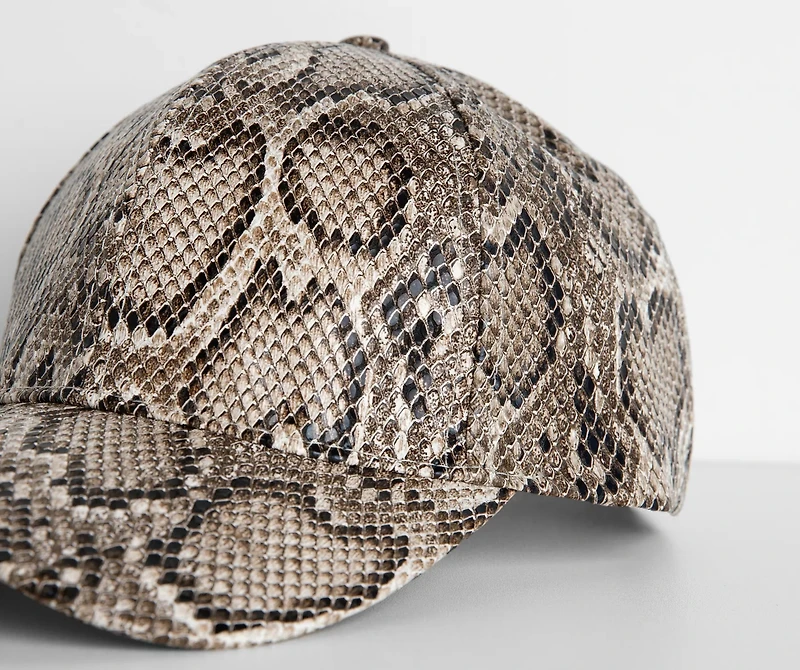 Snake Print Cap