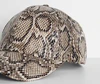 Snake Print Cap