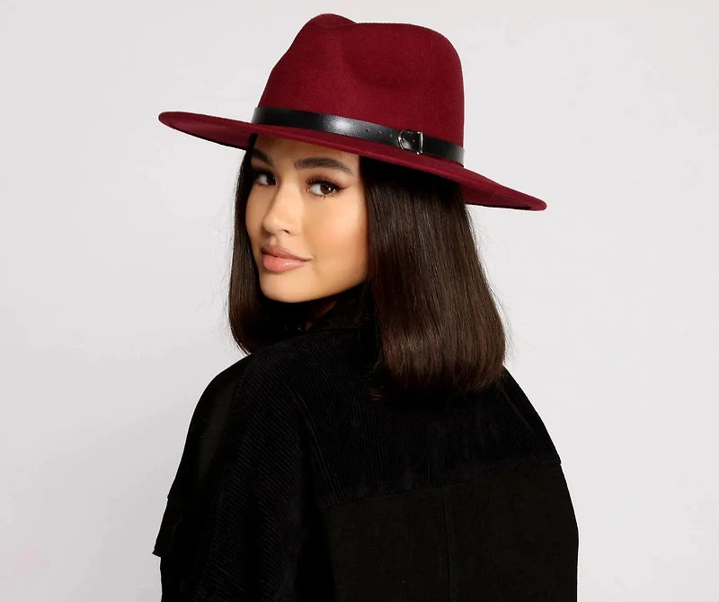 Looks Can Slay Faux Wool Panama Hat