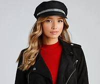 Glam City Rhinestone Cabby Hat