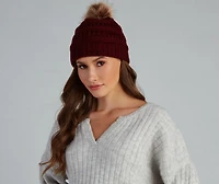 Chilly Days Knit Pom Beanie