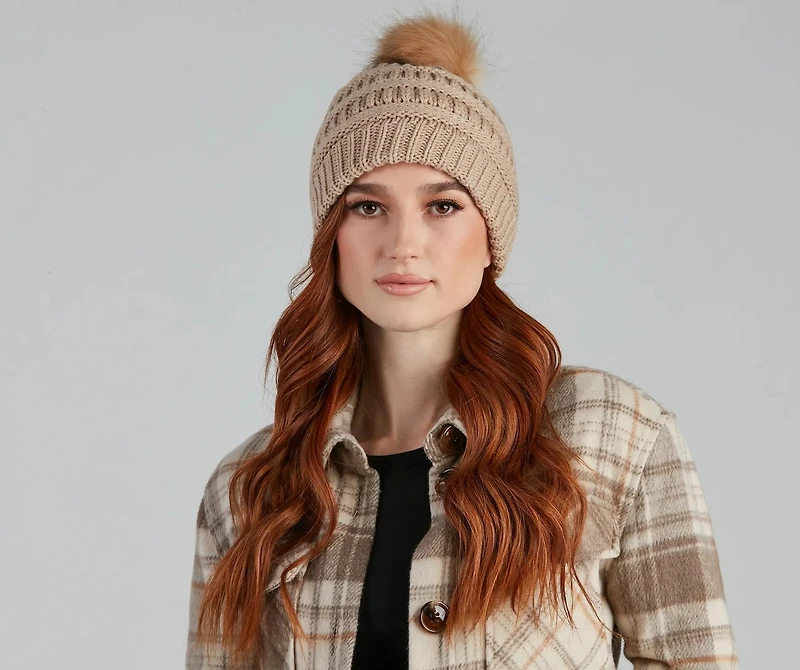 Chilly Days Knit Pom Beanie