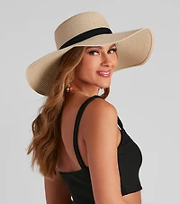 Playful Cutie Straw Floppy Hat