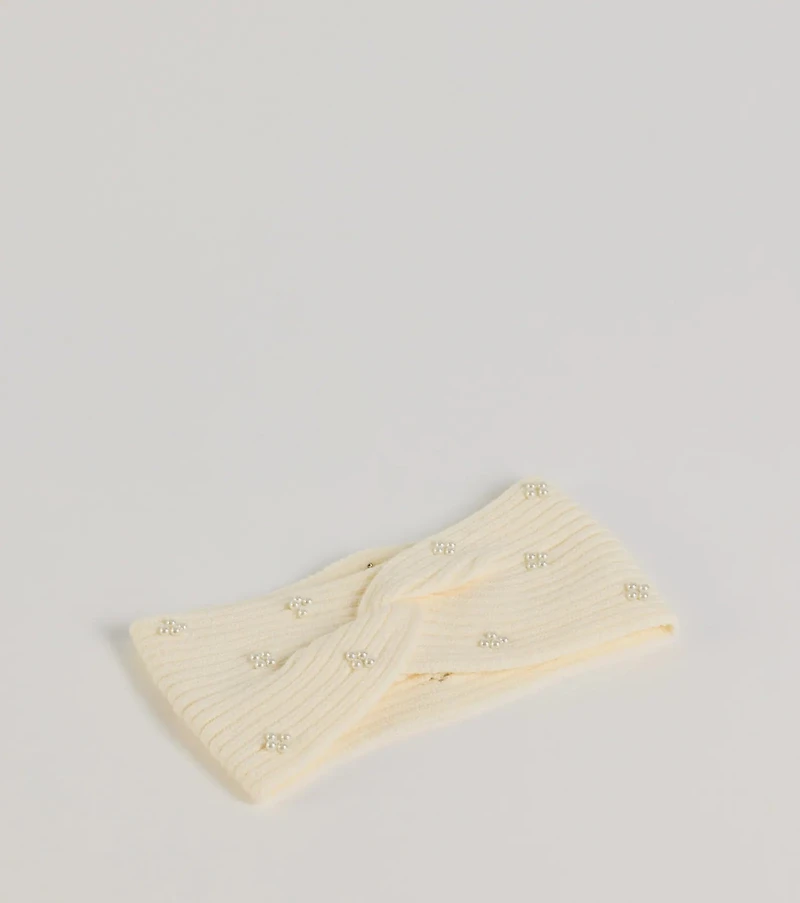 Chic Beauty Faux Pearl Head Wrap