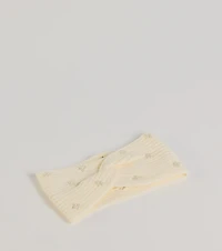 Chic Beauty Faux Pearl Head Wrap