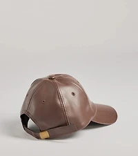 Chic Vibes Faux Leather Baseball Cap
