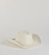 Wild West Braid Faux Suede Cowboy Hat