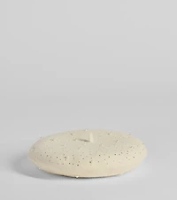 Glitzy Glam Rhinestone And Faux Pearl Beret