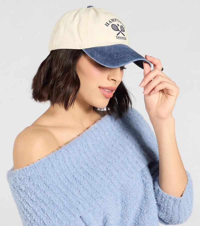 Hamptons Tennis Baseball Cap