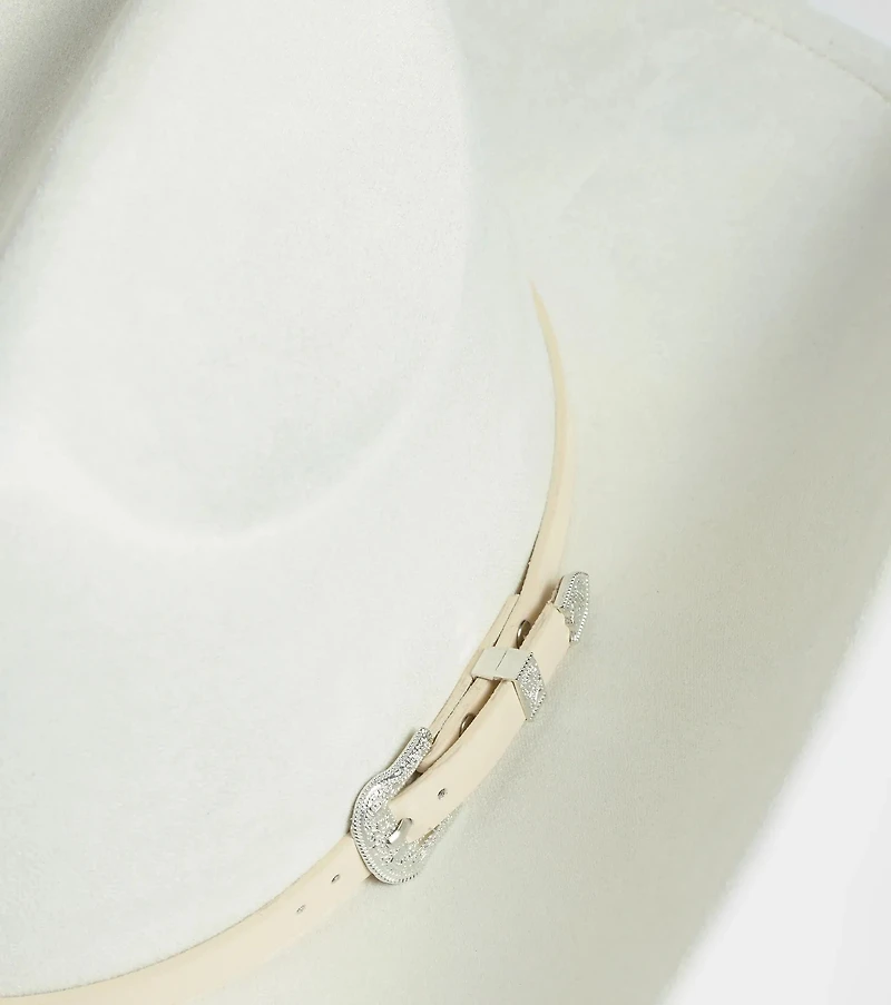 Countryside Chic Buckle Strap Cowboy Hat