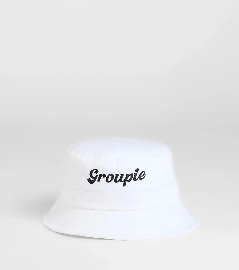 Groupie Embroidered Bucket Hat