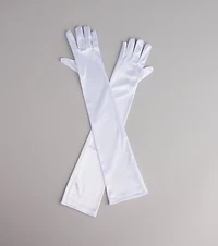 Sleek Fit Long Satin Gloves
