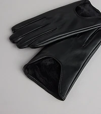Simply Chic Faux Leather Gloves