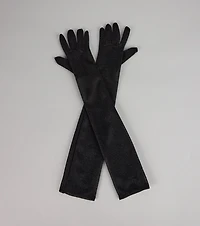 Center Stage Glitter Mesh Gloves