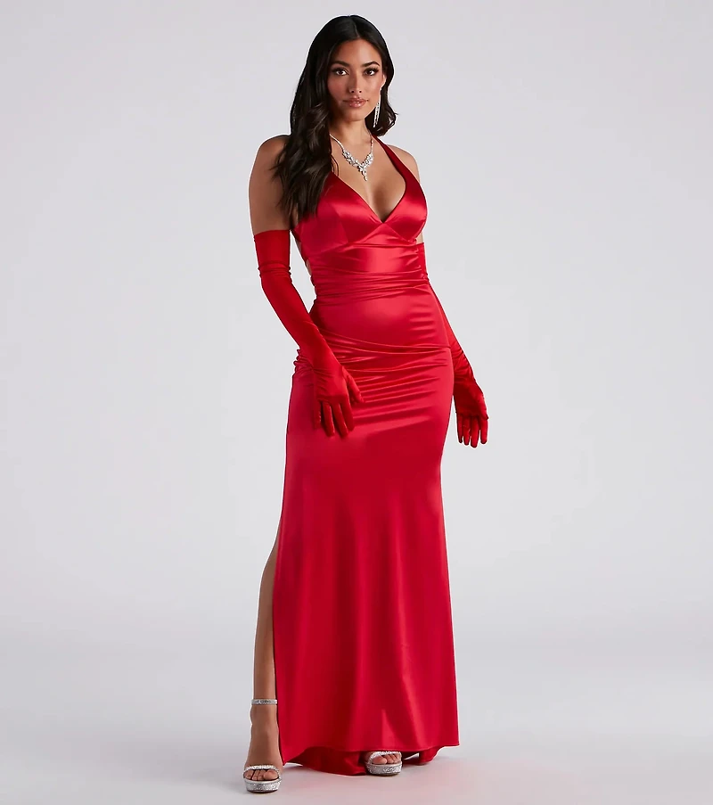 Alluring And Sleek Satin Gloves