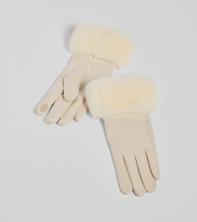 Soft Touch Faux Suede Gloves