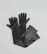 Sleek Fit Long Satin Gloves