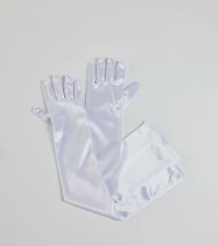 Sleek Fit Long Satin Gloves