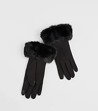 Elevated Glam Faux Fur Cuff Gloves