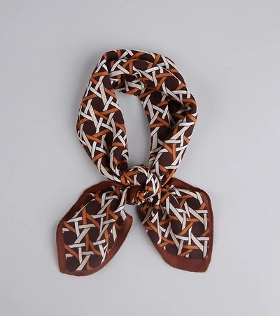 Cross The Line Printed Knit Scarf
