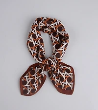 Cross The Line Printed Knit Scarf