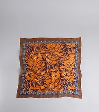 Boho Chic Floral Satin Scarf