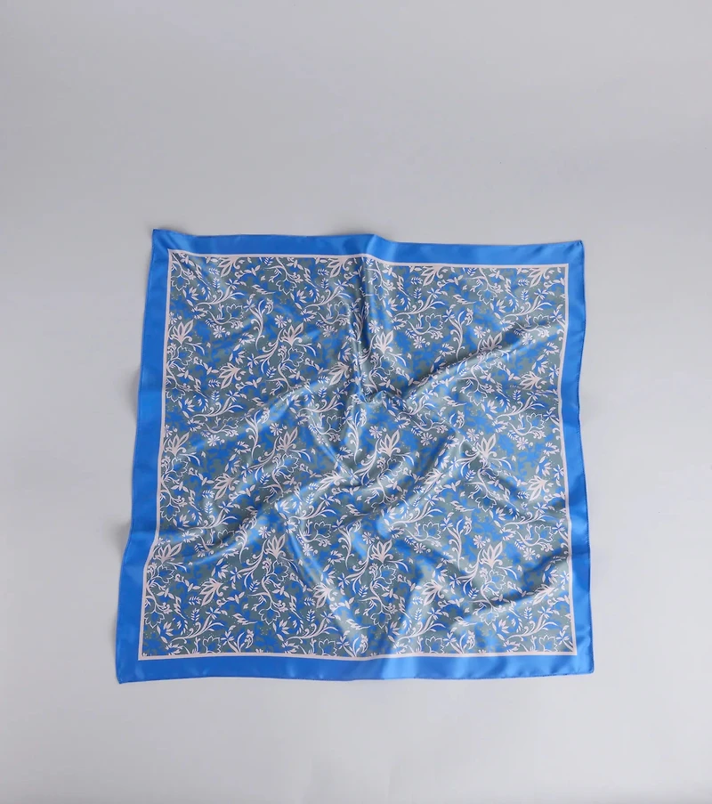 Cause A Stir Floral Satin Scarf