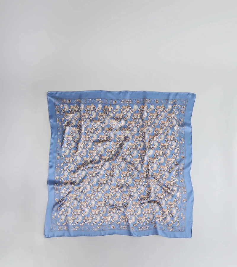 Summer Muse Paisley Satin Scarf