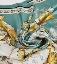 Charming Serenity Floral Satin Scarf