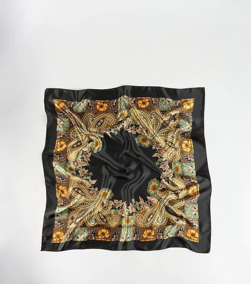 Pretty Paisley Satin Scarf