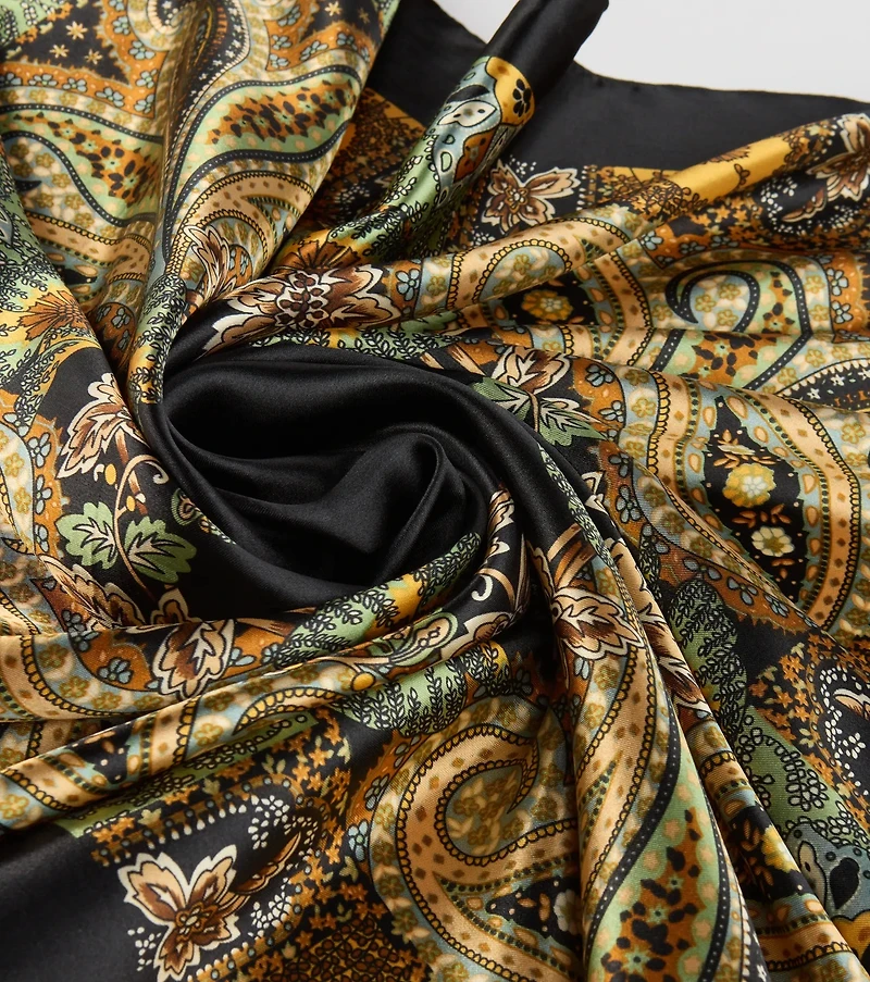Pretty Paisley Satin Scarf