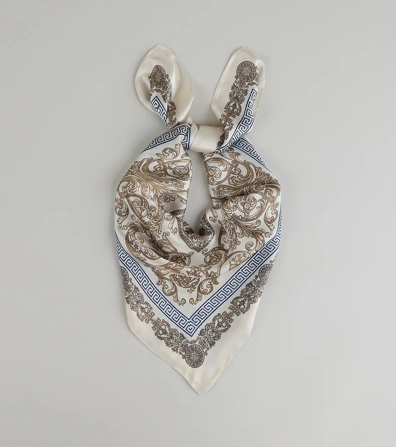 Soft Luxe Mosaic Satin Scarf