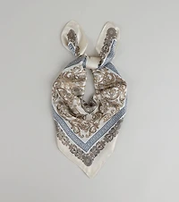 Soft Luxe Mosaic Satin Scarf