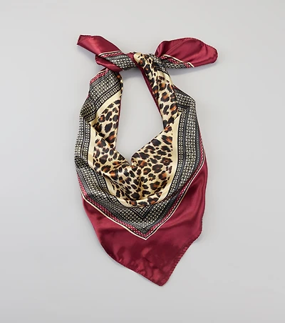 Wild Side Leopard Satin Scarf