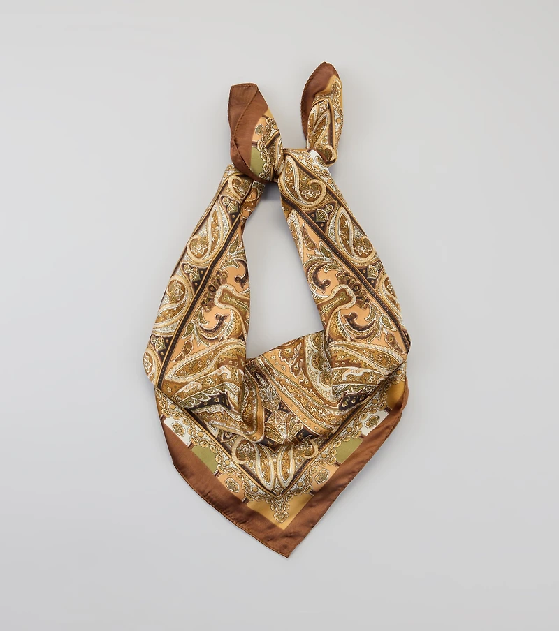 Soft Touch Satin Paisley Scarf