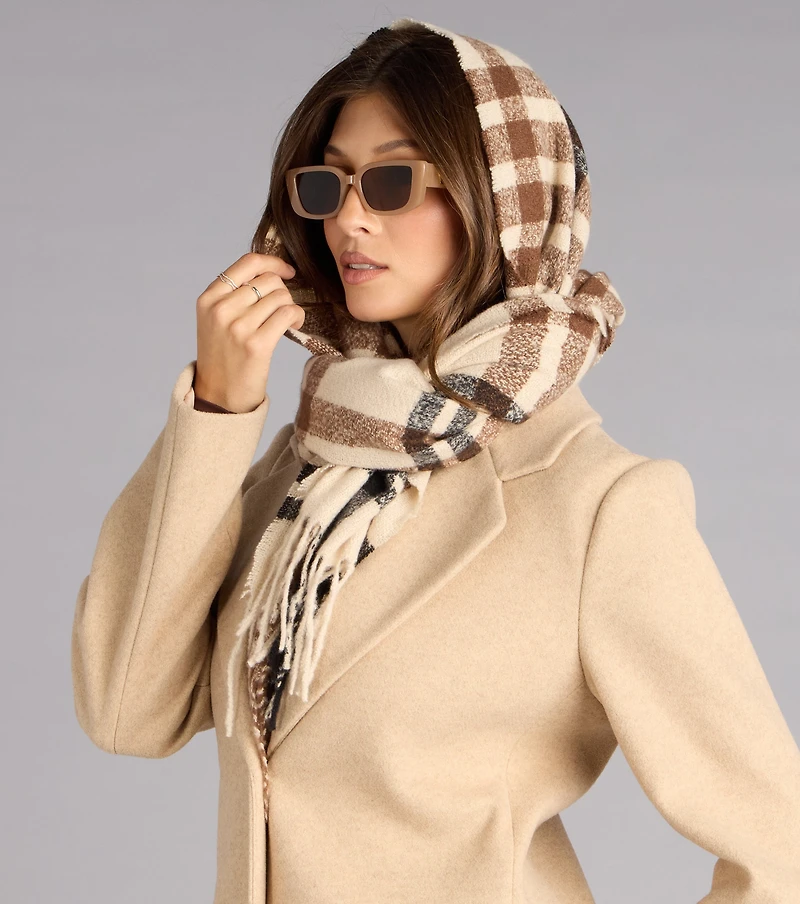 Play On Plaid Blanket Scarf