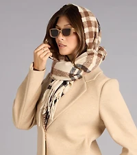 Play On Plaid Blanket Scarf