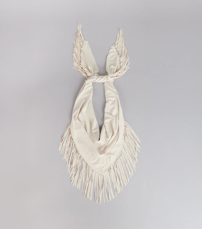 Fringe Factor Faux Suede Scarf