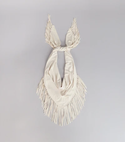 Fringe Factor Faux Suede Scarf