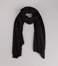 Soft Sparkle Rhinestone Chiffon Scarf